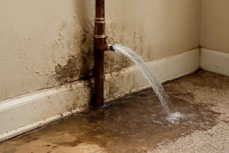 Leaking Pipe Water Removal