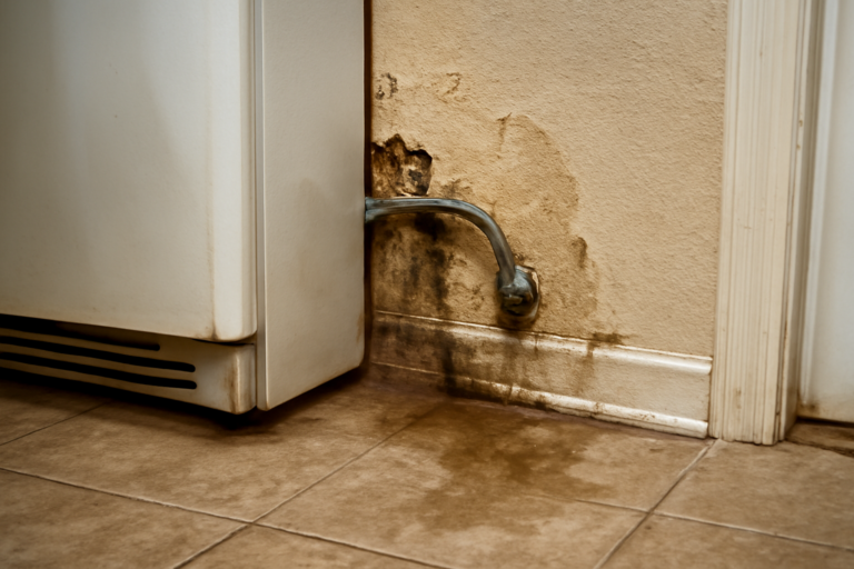 Refrigerator Water Line Leak Removal