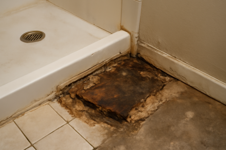 Shower Pan Leak Water Removal